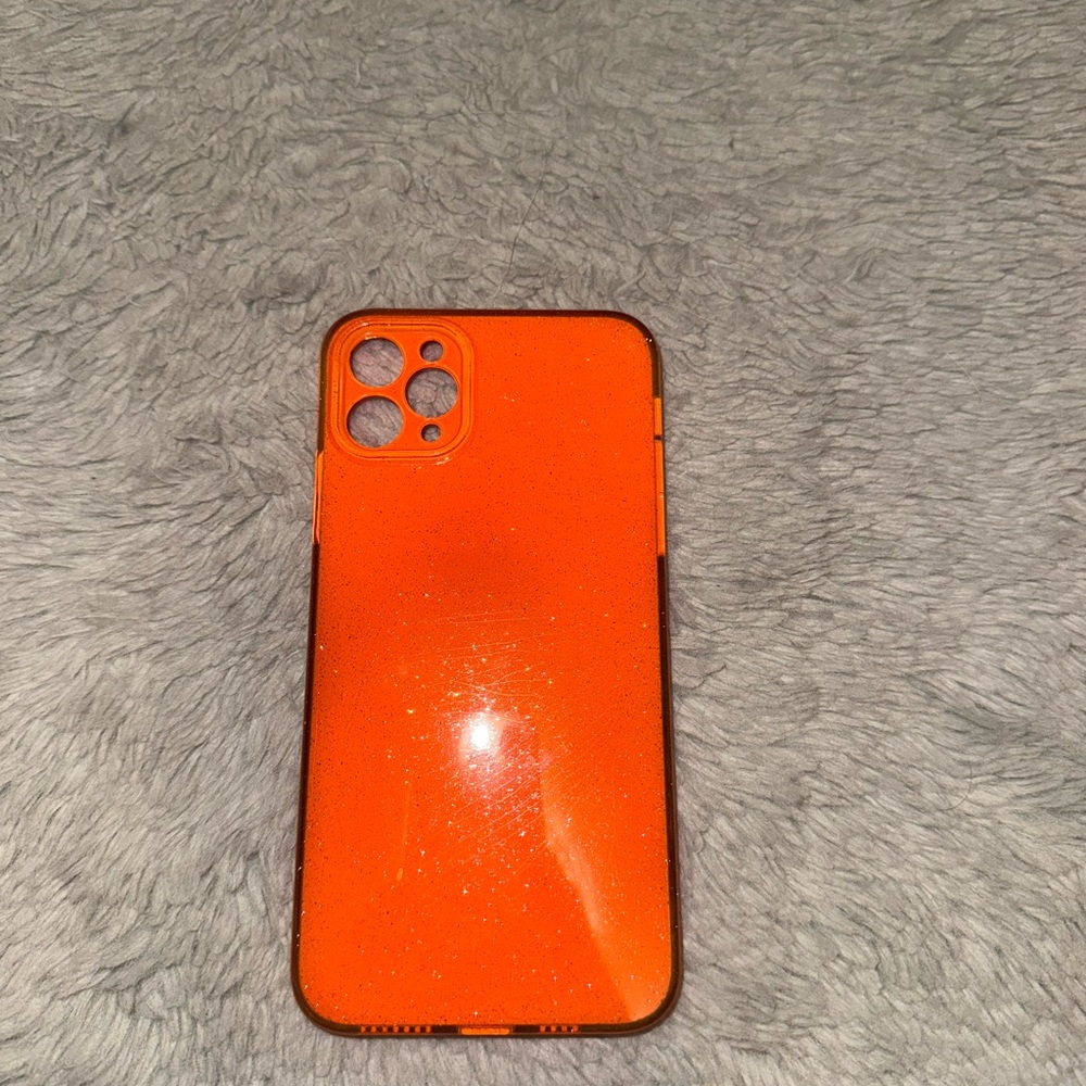 Orange Glitter Phone Case